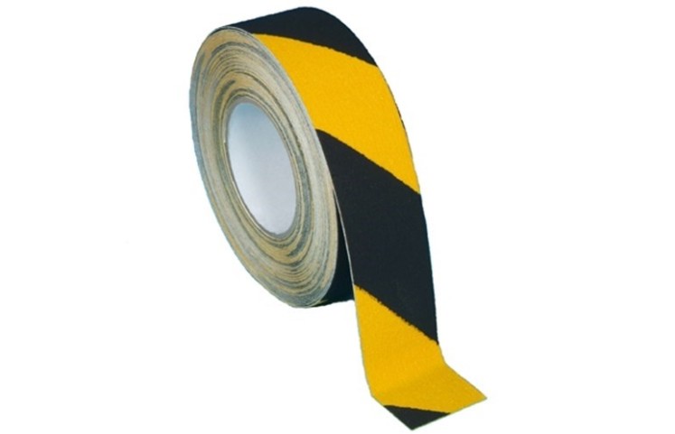 Protiskluzová páska žlutočerná 25mm x 18m