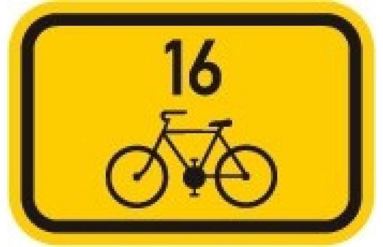 Cyklo značka IS21a - Směrová tabulka pro cyklisty Cyklo značka IS21a - Směrová tabulka pro cyklisty