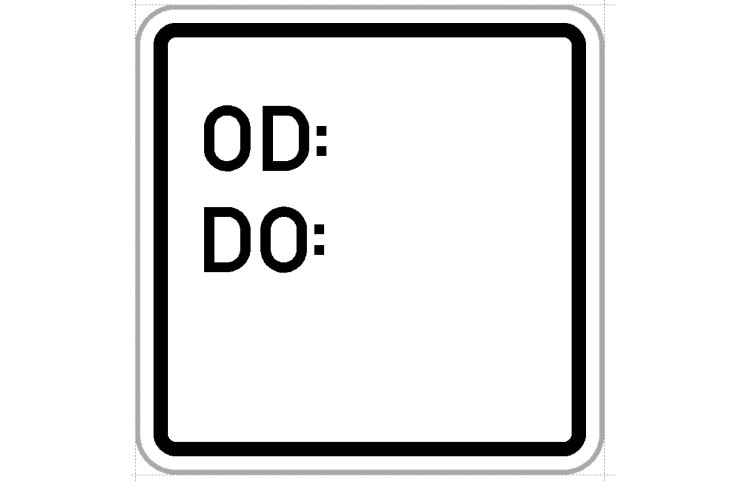 Dodatková tabule - Doba platnosti