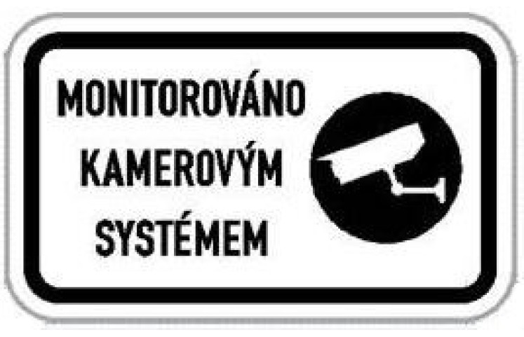 Dodatková tabule - Monitorováno kamerovým systémem Dodatková tabule - Monitorováno kamerovým systémem