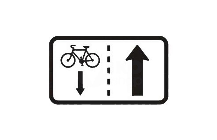 Dopravní značka E12a - Jízda cyklistů v protisměru