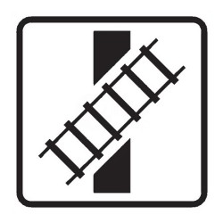 Dopravní značka E10 - Tvar křížení pozemní komunikace s dráhou