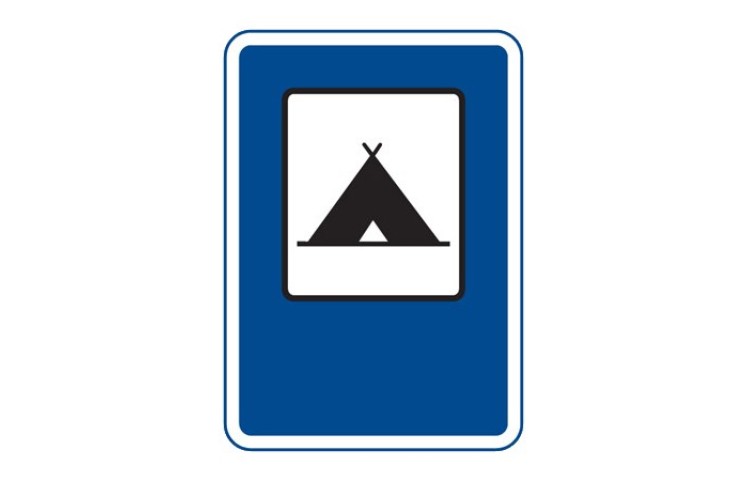 Dopravní značka IJ14a - Tábořiště pro stany