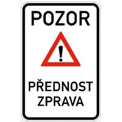 Dopravní značka  - Přednost zprava