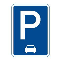 Dopravní značka IP11c - Parkoviště (podélné stání)