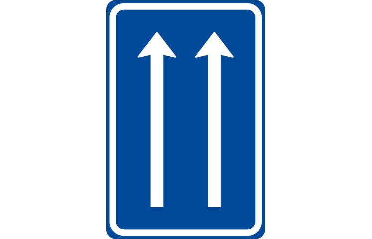 Dopravní značka IP16 - Uspořádání jízdních pruhů Dopravní značka IP16 - Uspořádání jízdních pruhů