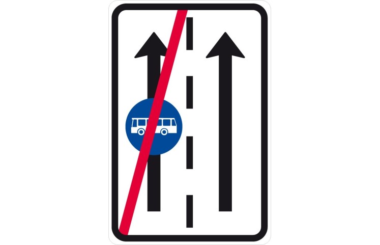 Dopravní značka IP20b - Konec vyhrazeného jízdního pruhu Dopravní značka IP20b - Konec vyhrazeného jízdního pruhu