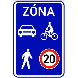Dopravní značka IZ10a - Sdílená zóna