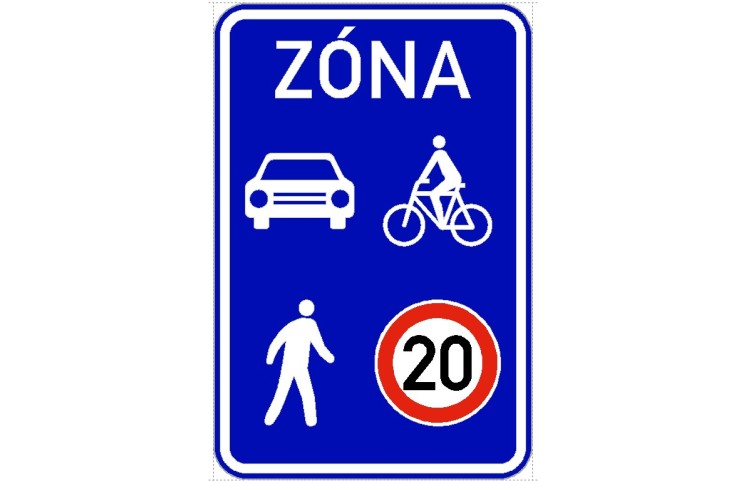 Dopravní značka IZ10a - Sdílená zóna