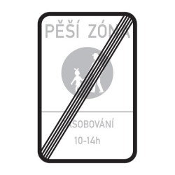 Dopravní značka IZ6b - Konec pěší zóny