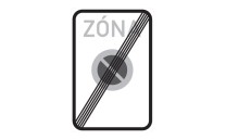 Dopravní značka IZ8b - Konec zóny s dopravním omezením Dopravní značka IZ8b - Konec zóny s dopravním omezením