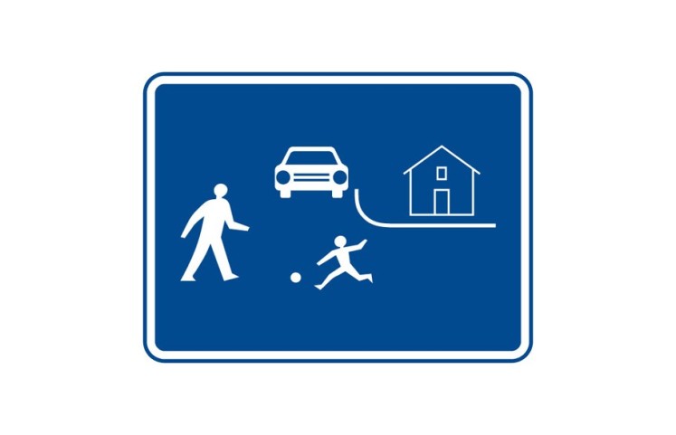 Dopravní značka IZ5a - Obytná zóna Dopravní značka IZ5a - Obytná zóna