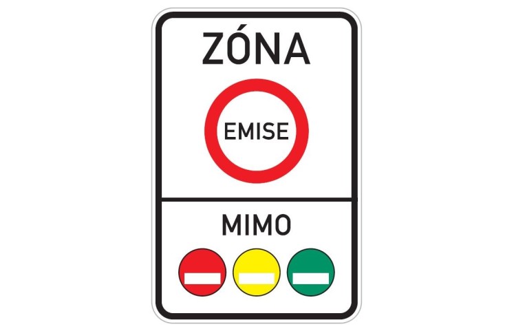 Dopravní značka IZ7a - Emisní zóna Dopravní značka IZ7a - Emisní zóna