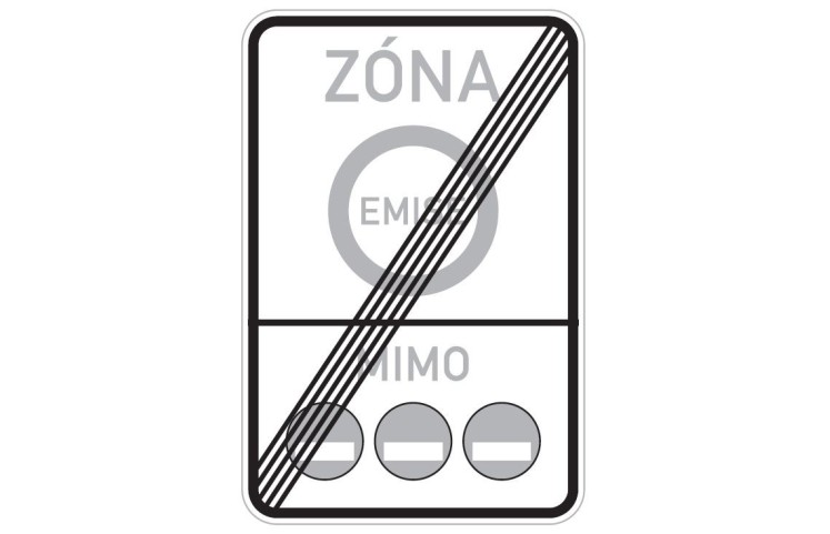 Dopravní značka IZ7b - Emisní zóna Dopravní značka IZ7b - Emisní zóna