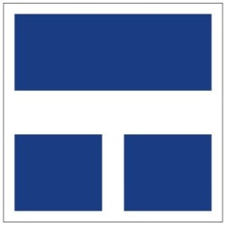 Plavební znak E10b - Plavidlo pluje po vedlejší vodní cestě