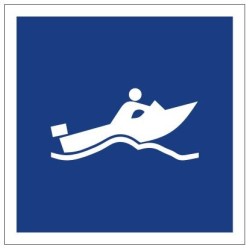 Plavební znak E21 - Plavba malých plavidel, dosahujících vysoké rychlosti, povolena