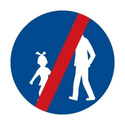 Dopravní značka C7b - Konec stezky pro chodce