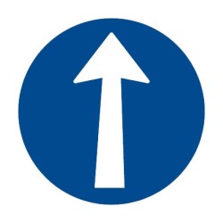 Dopravní značka C2a - Přikázaný směr jízdy přímo