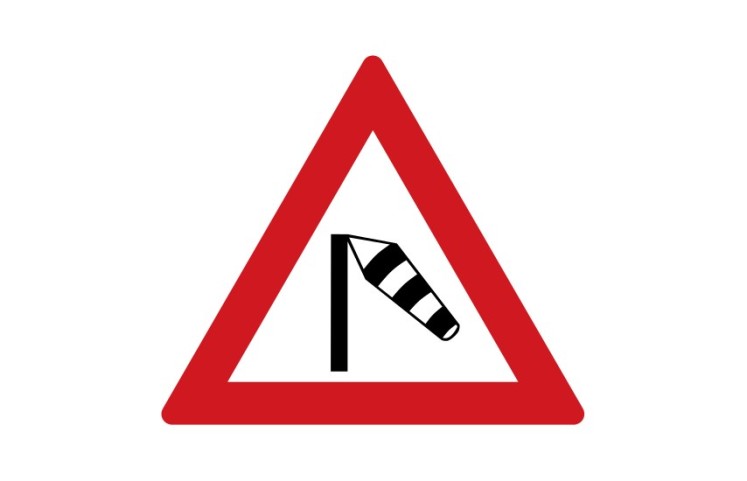 Dopravní značka A16 - Boční vítr