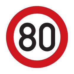 Dopravní značka B20a - Nejvyšší dovolená rychlost