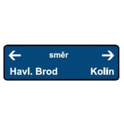 Železniční značka - Označení směru jízdy