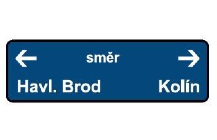 Železniční značka - Označení směru jízdy