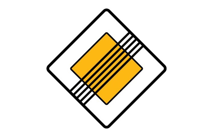 Dopravní značka P3 - Konec hlavní pozemní komunikace