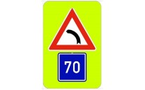 Dopravní značka zvýrazněná - fluorescenční 1000x1500 Dopravní značka zvýrazněná - fluorescenční 1000x1500